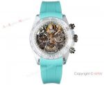 TW Factory Rolex Daytona 40*12.4mm Dandong 4802 Movement Mint Blue Rubber Band Watch